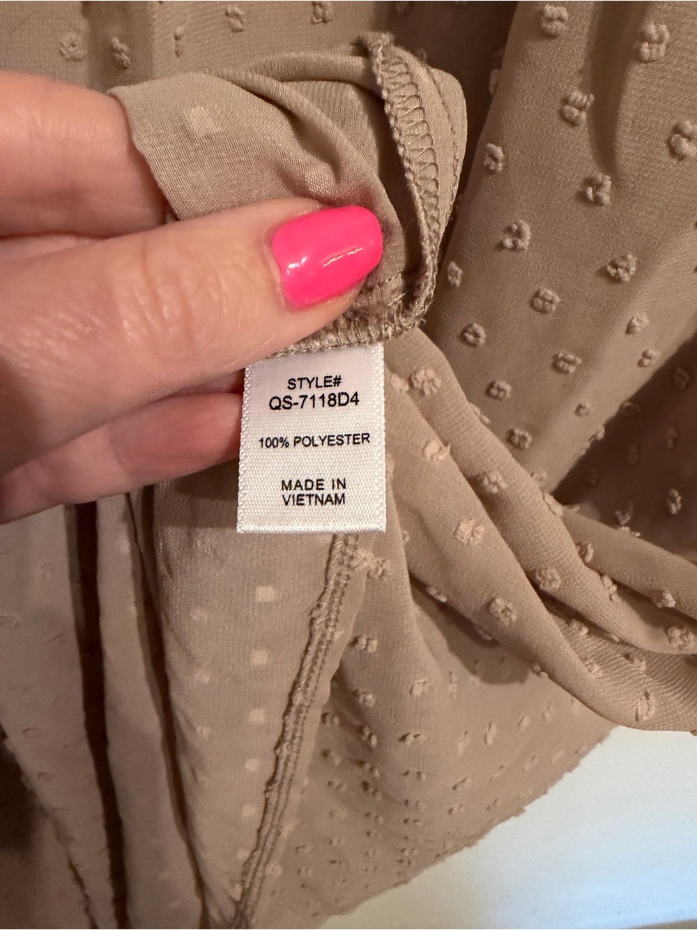 Brand New Zenana Neutral Textured Babydoll Dress - Picture 5 of 8